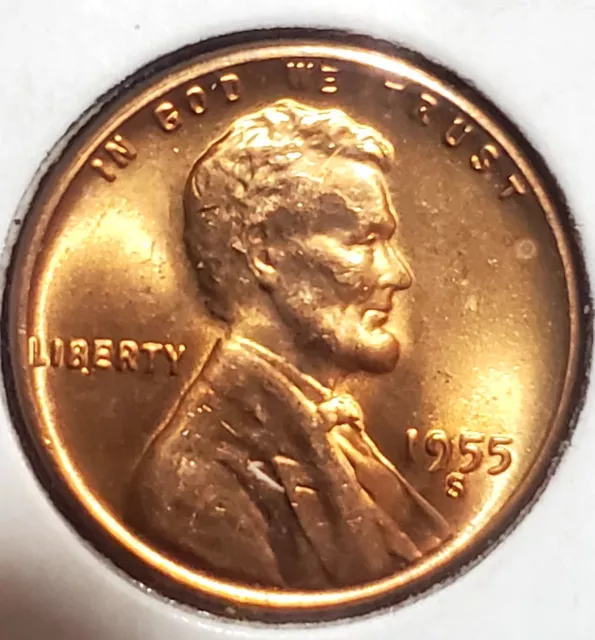 1955 S Lincoln Wheat Penny Choice BU Mint Luster Red Uncirculated