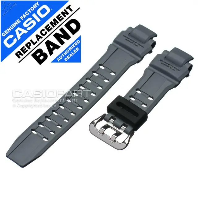 Genuine Casio Watch Band f/ G-Shock Gravity Master GA-1000-8A Grey Rubber Strap