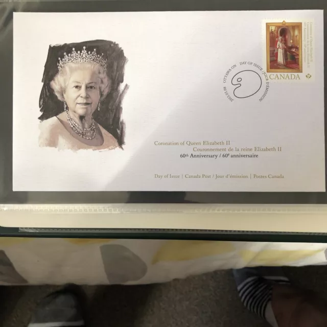 Queen Elizabeth II Coronation Diamond Jubilee Canada FDC