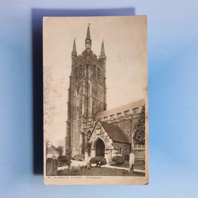 Tenterden Ashford Postkarte C1930 St. Mildred's Kirche Grabsteine A/F Kent
