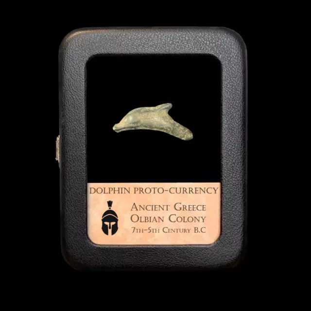 Ancient Greek Dolphin Proto Money - 100% Original - With Display Case