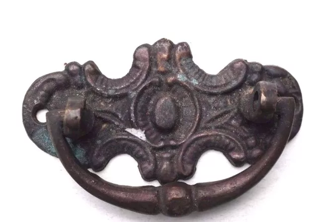 Vtg 1920's Metal Ornate Victorian Drawer Cabinet Dresser Pull Handle Knob #^