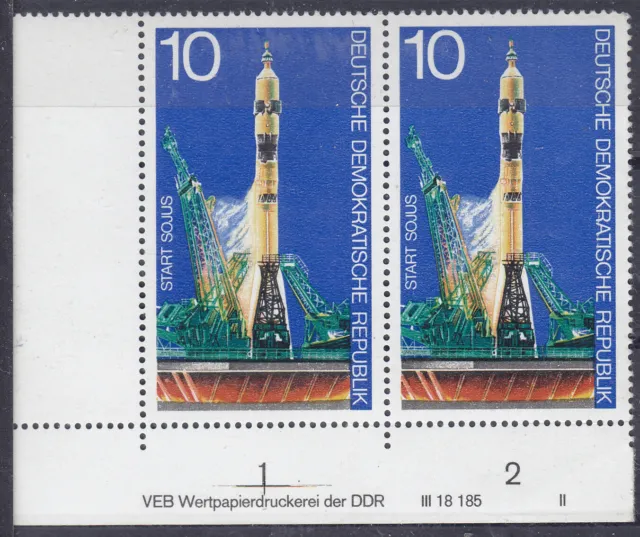 Briefmarken DDR Mi Nr. 2083 Sojus-Apollo Druckvermerk DV WPD II **