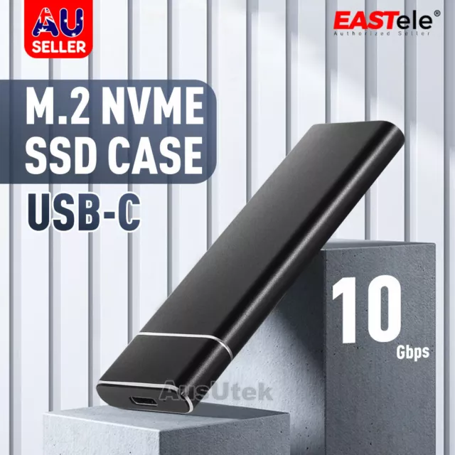 USB 3.2 10Gbps To M.2 NVMe SSD External Enclosure Storage Case Box USB-C Drive