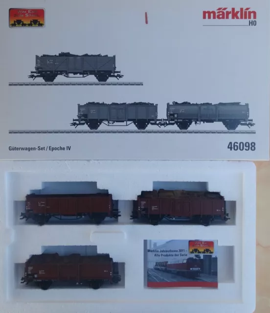 Märklin   46098  (Spur H0)  offener Güterwagen  - Set  von Erz zum Stahl + OVP