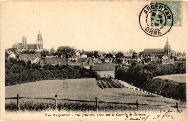 CPA ARGENTAN - General view taken on the Chemin de Sévigny (435310)