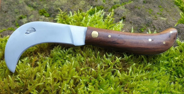 Okuliermesser - Hedgehog / Igel - Hippe mit Hartholzschaft vmtl. England - Knife