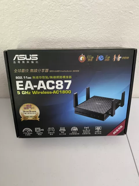ASUS EA-AC87 5 GHz Wireless-AC 1800 Media Bridge/ Access Point Open Box