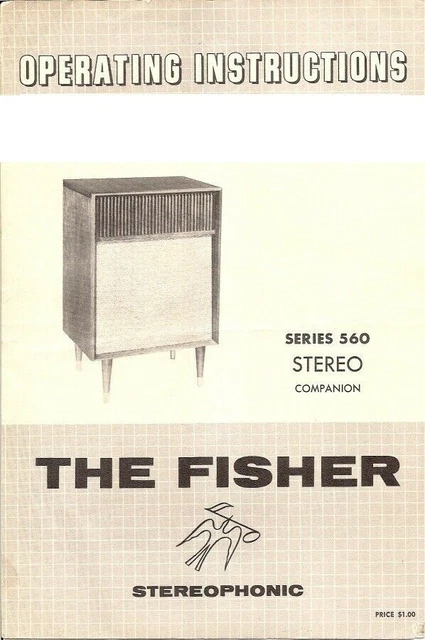 560 Radio Receiver Owners Manual Fits Fisher 560