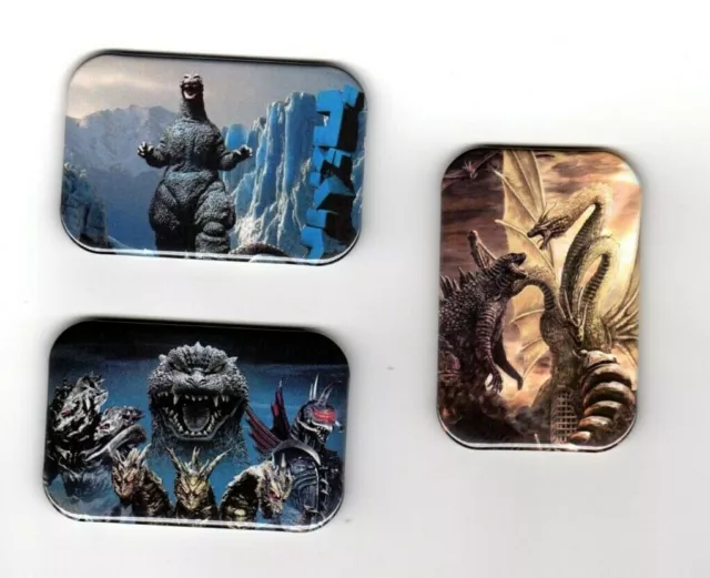 Godzilla   3 Refrigerator Magnet  2" X 3"  With Rounded Corner