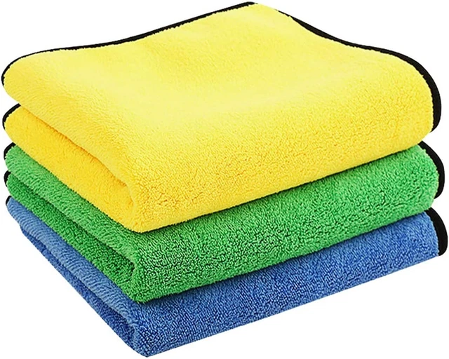 UIHOL Chiffons en Microfibre Voiture Lot de 3, 60 x 30 cm Ultra Absorbants...