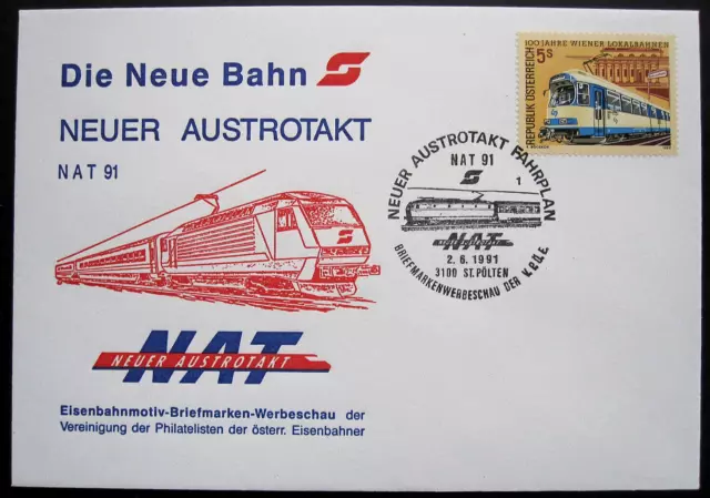 Österreich ANK 1948 Brief SST St. Pölten NAT Neuer Austrotakt Fahrplan