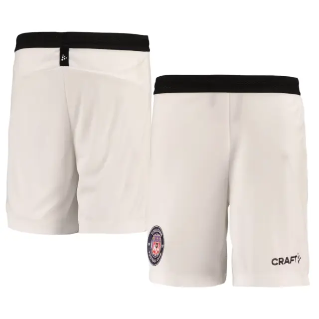 Pantaloncini da allenamento bianchi da calcio di Tolosa (taglia 12-13y) artigianali - nuovi