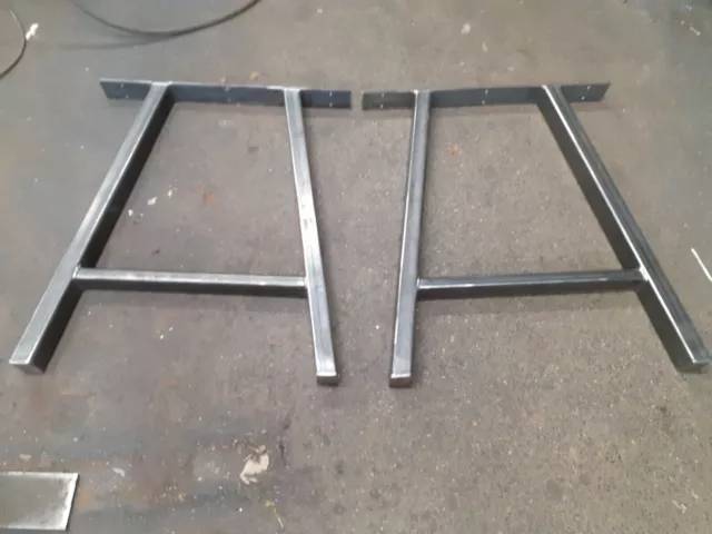 2 'A' Design Retro Industrial Steel Metal Table Coffee Bench Legs Desk Pair