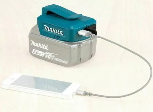 Makita ADP05 Adaptador de cargador de batería de iones de litio doble USB...