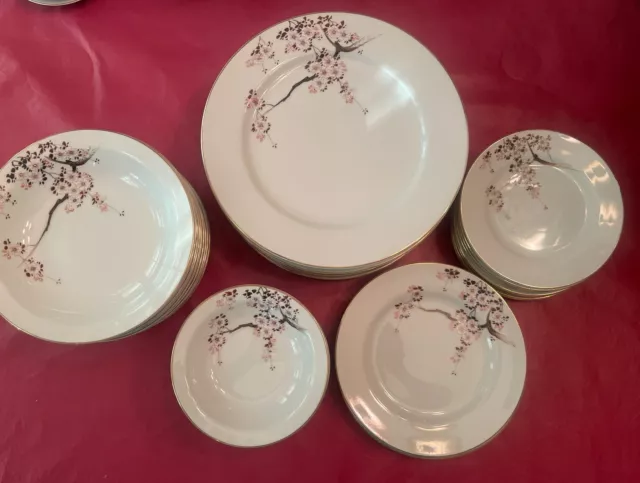 Iwano Japanese Hand Painted Vintage Fine China 47 Piece Set 2