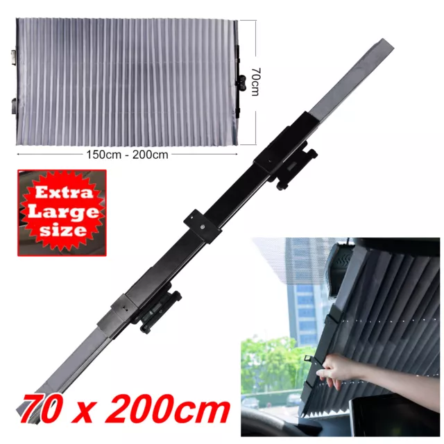 Car Windscreen Sun Shade Visor Cover Block Front Rear Window Curtain Retractable