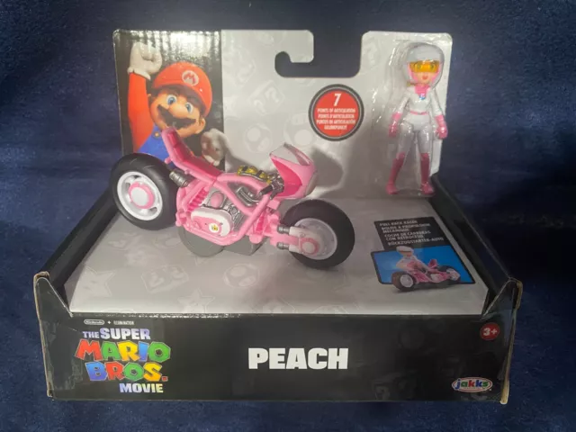 2023 PRINCESS PEACH Racer Super Mario Bros. Movie PULL BACK MOTORCYCLE ...