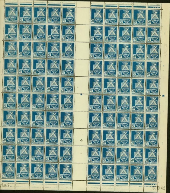Algeria 1942- French Colony - MNH. Yvert Nr.: 188. Sheet of 100. (EB) AR1-00403