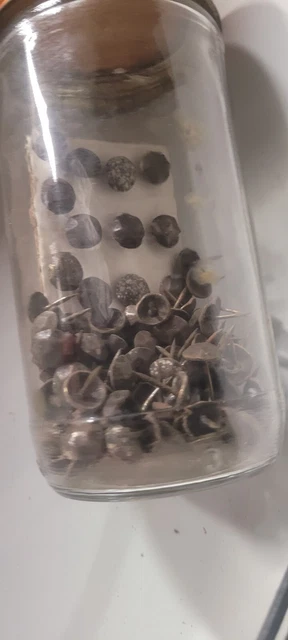 Hammered Head Antique Brass  Decorative Upholstery Tacks / Nails True Antique