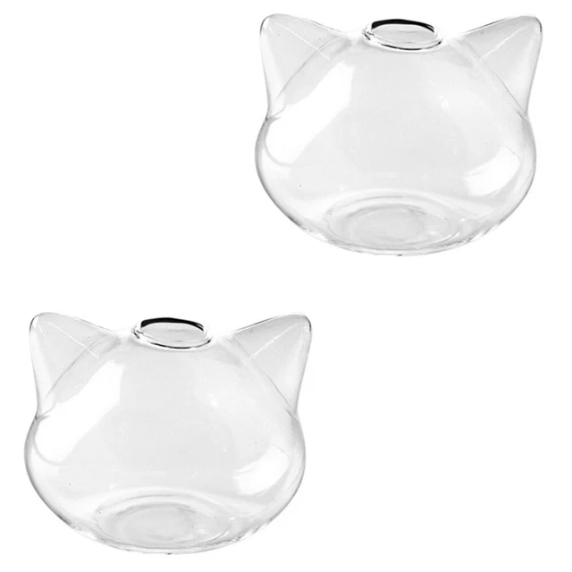 2 Pcs Flower Vase Decor Glass Plant Stand Desk Topper Air Plants Hanging