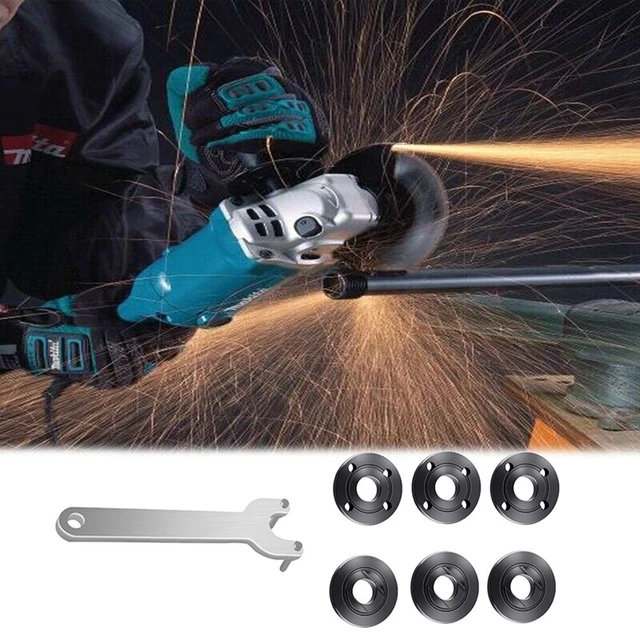 Kit Meuleuse Angle Accessoires Meuleuse D'Angle - 2 Pièces Plaque Pression + 8 Pièces Clés/Écrous - Fer Et Acier Tungstène Cle Pour Meuleuse D'angle