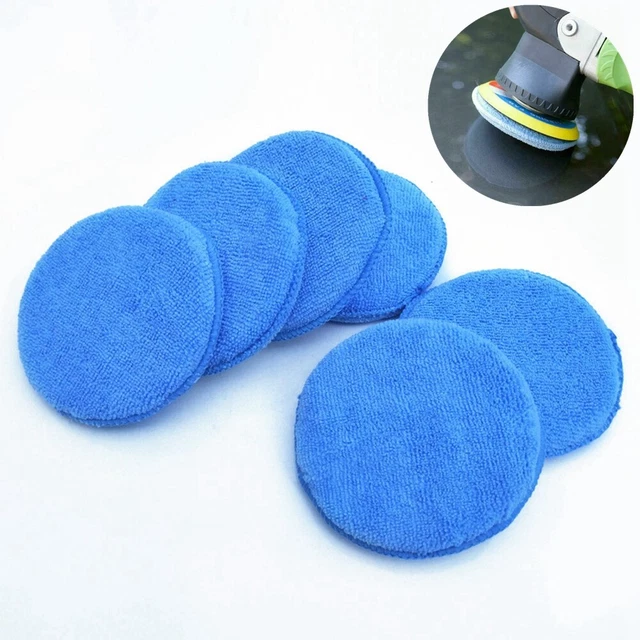 20Pcs 5" Car Cleaning Buffer Wax Applicator Foam Sponge Microfiber Polishing Pad