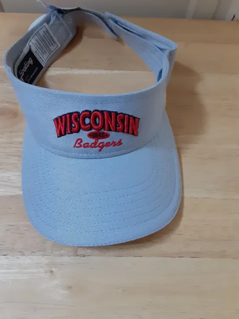 Wisconsin Badgers Men's Adjustable Visor by Captivating  NEW WITH TAGS