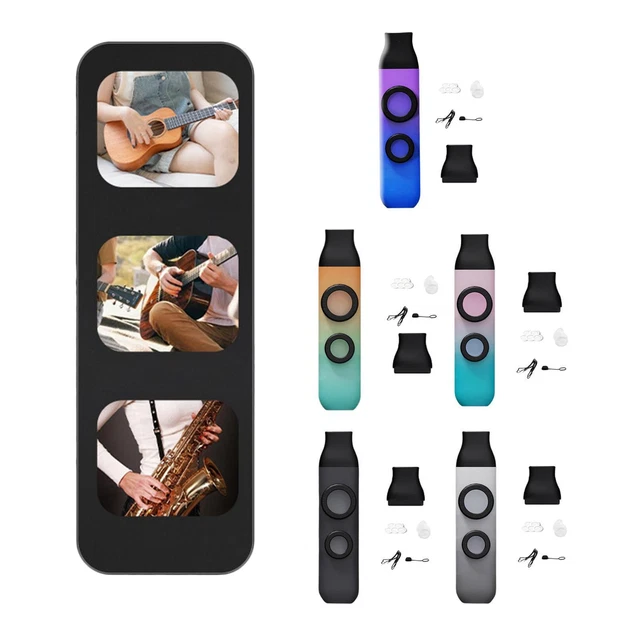 Kazoo Double Trou Métal Kazoo Enfants Instruments de Musique Mélomanes Adultes