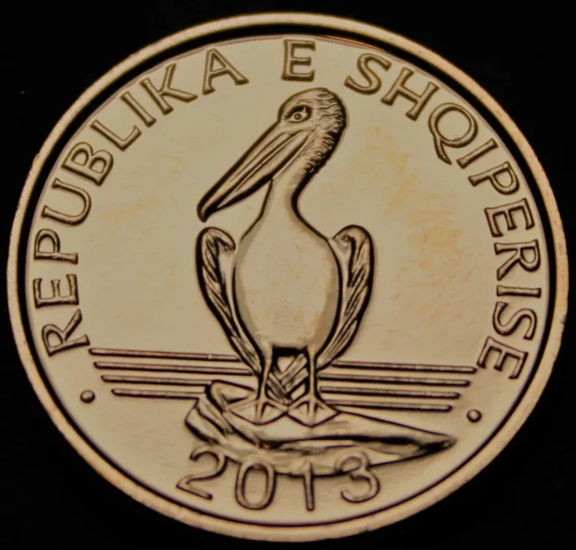 Albania Lek, 2013 Gem Unc~Brown Pelican Coin~Free Shipping