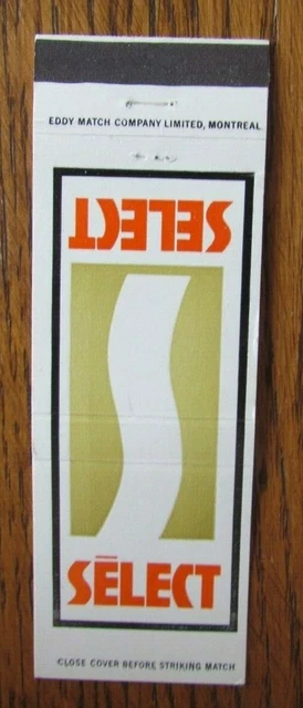SÉLECT SUPERMARKETS MATCHBOOK COVER: QUEBEC EMPTY 1960s MATCHCOVER -D9