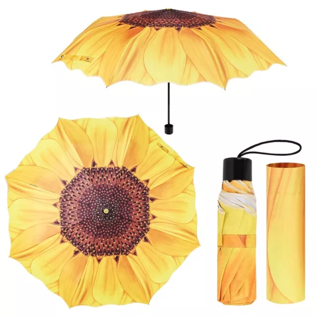 unico Elegante Protector solar para mujer Girasol Paraguas plegable lluvia 4822