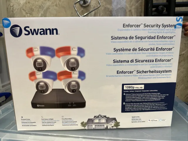 Swann Enforcer 4 Kamera 8 Kanal DVR Sicherheitssystem Full HD 1080p schwarz