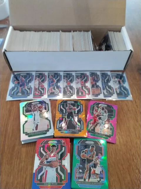 2021-22 Panini Prizm Basketball Complete Set #1-330. Bonus Lot of 50 Parallels.