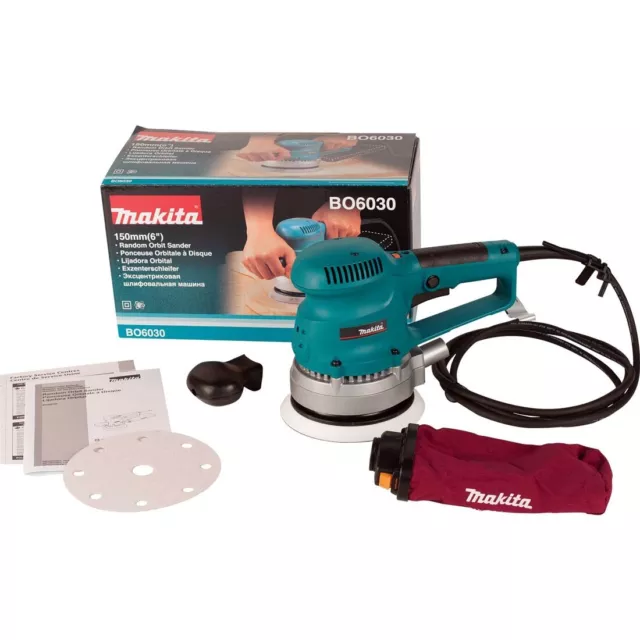 Makita BO6030/2 152mm (6") Random Orbit Sander 240v