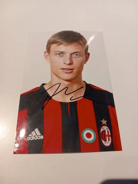 Signiertes Foto Jon Dahl Tomasson AC Mailand  NEU