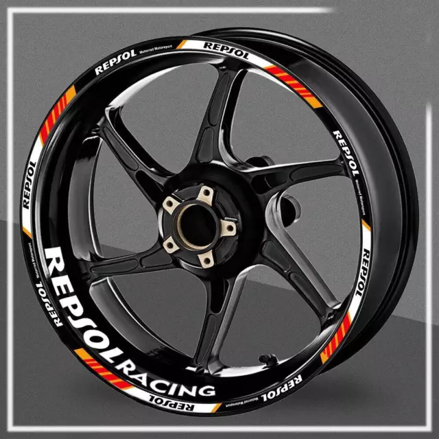 Reflective Motorcycle Wheel Sticker Rim Decals For Honda Repsol Racing HRC CBR
