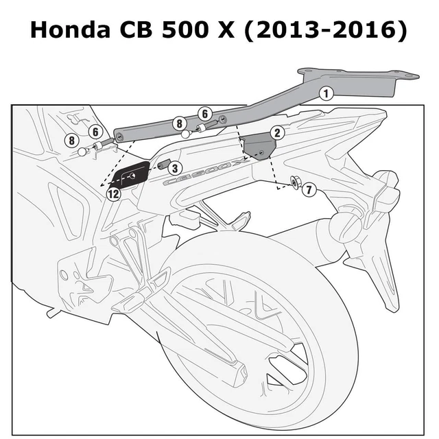 Kappa KZ1121 Honda Portabox posteriore specifico - Honda CB 500 X (2013-2022)