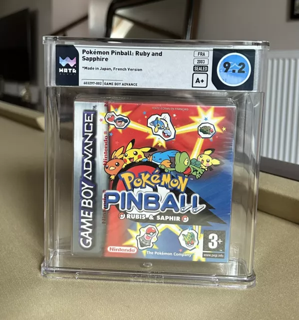 Jeu Pokemon Gameboy Advance Pinball Rubis Saphir Neuf/Scellé/Blister WATA 9.2 A+