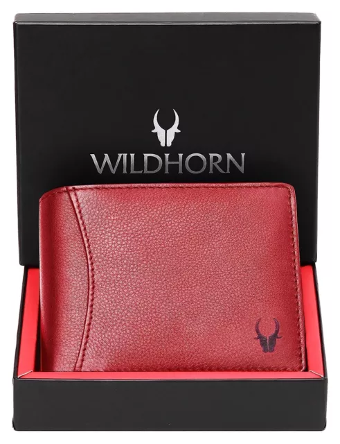 WILDHORN LEATHER MEN'S Wallet (WH1173) (Red) Free Shipping $20.10 ...