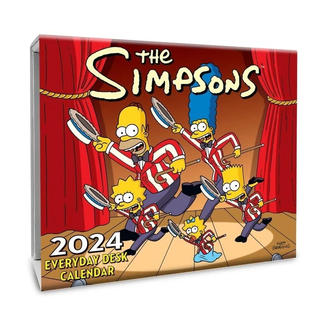 THE SIMPSONS 2024 Desk Calendar New Diary B245z 19.13 PicClick