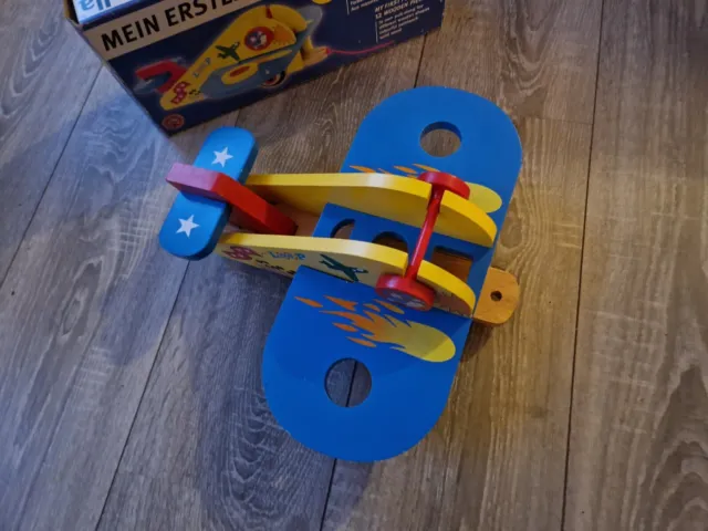 Mein erstes Flugzeug, Holz Steckspiel, Holzspielzeug, Bausatz, Nivella *TOP*