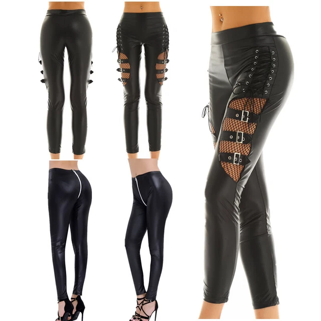 Acquista Pantaloni sexy da donna in ecopelle con cerniera Acquista Pantaloni sexy da donna in ecopelle con cerniera