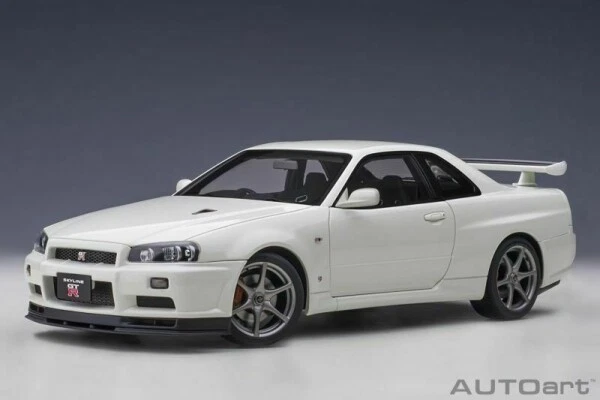 Nissan Skyline GT-R R34 1:18 – Modellino Con Luci E Suoni – Argento Metallizzato