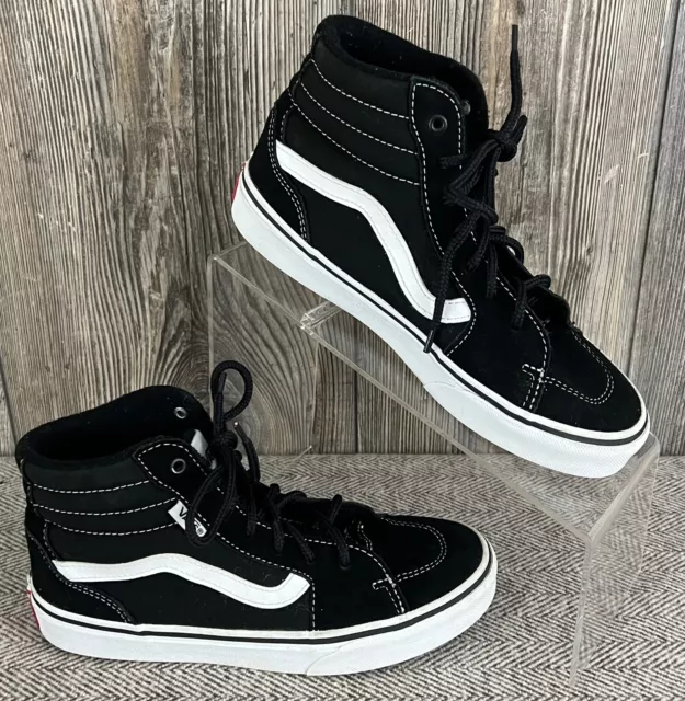 Vans Kids Sk8-Hi Size 3.5 Skateboard Shoes High Top Youth Sneakers Black/White