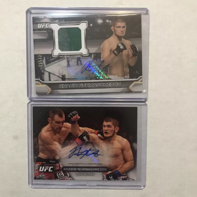 Khabib Nurmagomedov Autos 2016 Topps UFC Knockout / 2015 Topps UFC High Impact