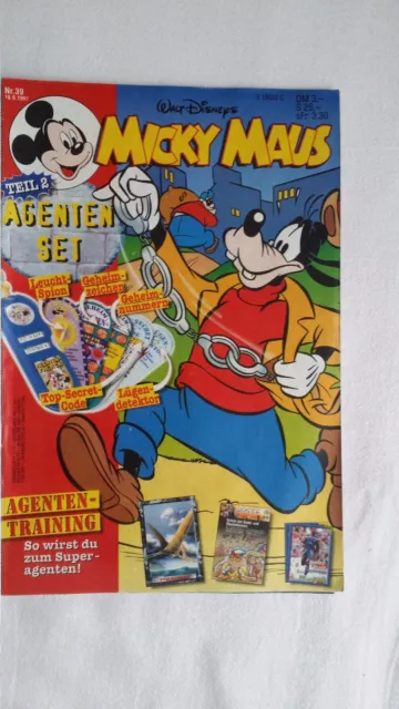 Micky Maus Heft mit Beilage Nr.39 vom 18.09.1997