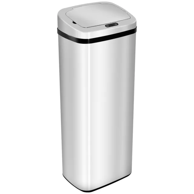 HOMCOM 50L Infrared Automatic Motion Sensor Dustbin Stainless Steel Trash Can