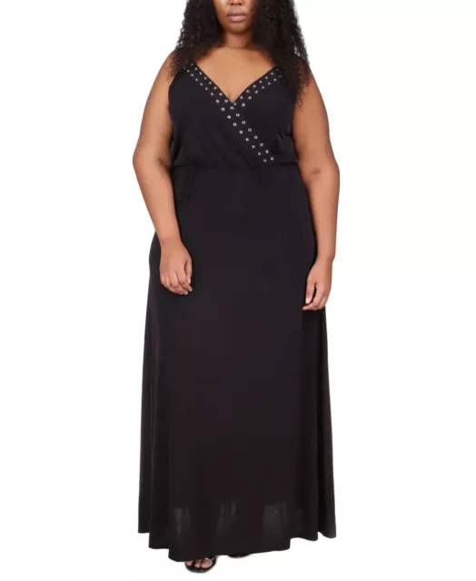 Michael by Michael Kors Plus Size Grommet Wrap Maxi Dress WS280Z503G 1X 2X