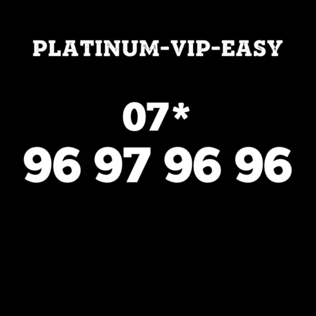 ⭐ Gold Easy Vip Memorable Mobile Phone Number Diamond Platinum Sim Card 96 97 96